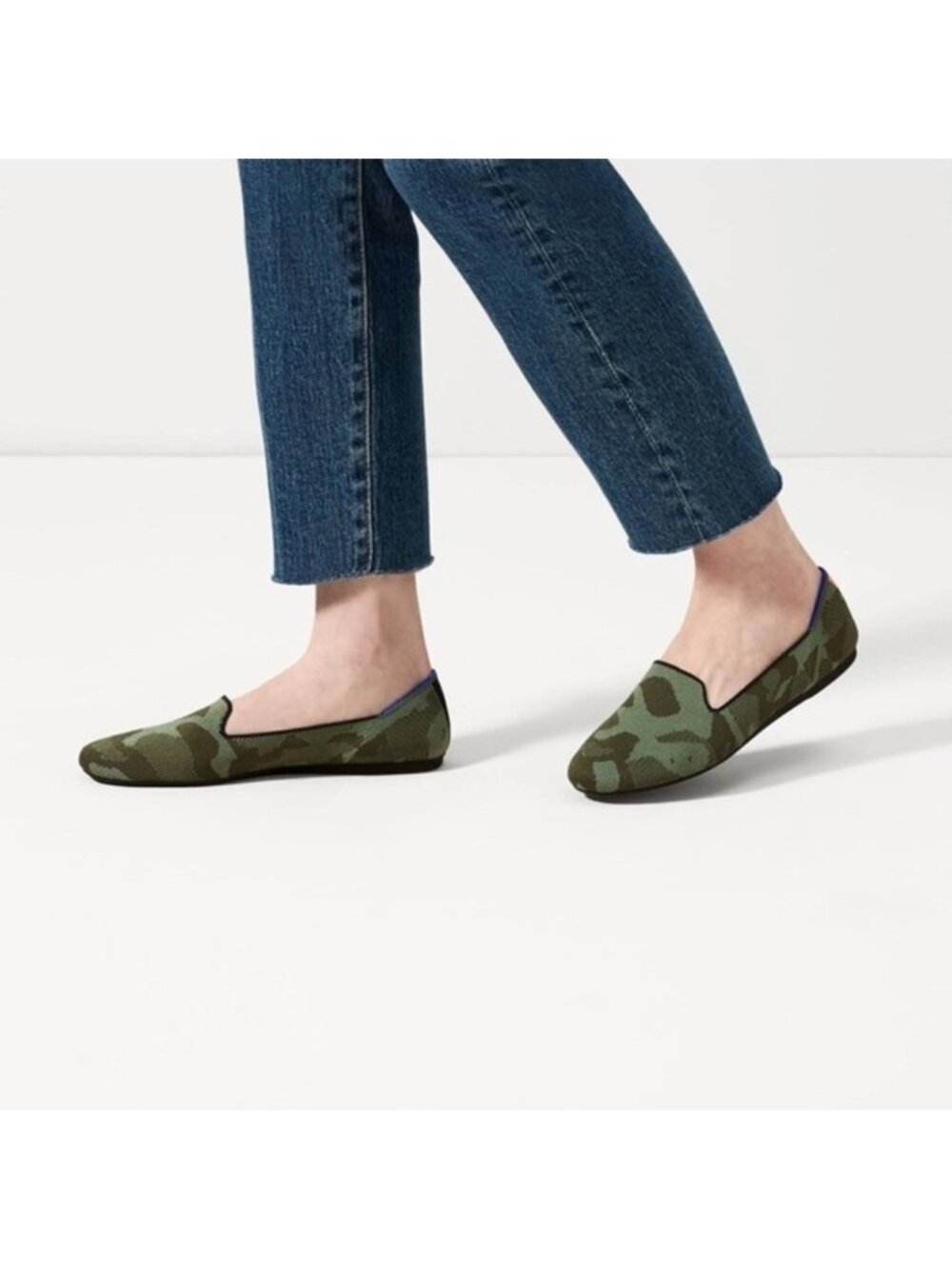 Rothy’s The Loafer in Olive Camo Size 6